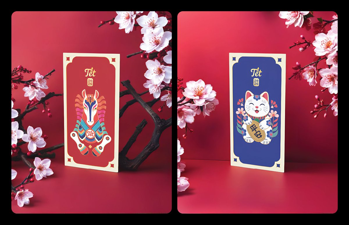 magipikcom's tweet image. We’ve just published our new Behance case study: Premium Tet Red Envelope Set 2026 – Vector Illustration

Premium Tet Red Envelope Set 2026
Clean vector craft. Cultural mood. Print-ready.
👉 buff.ly/kUtYzyk

#TetDesign #RedEnvelope #VectorArt #LunarNewYear #PrintReady