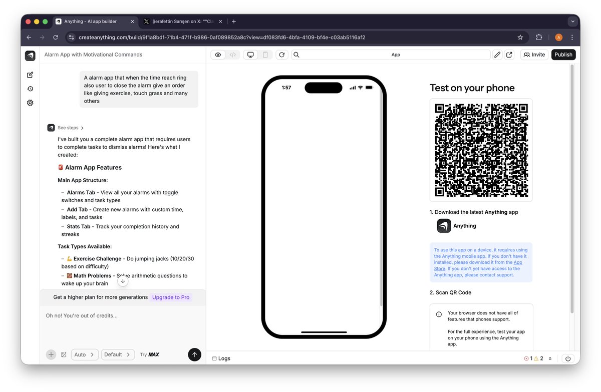 abdirashidv's tweet image. Starting building a mobile app that help me not to return the bed😂😂

using @anything 

Mr @zobeir i need my credits hahahahah