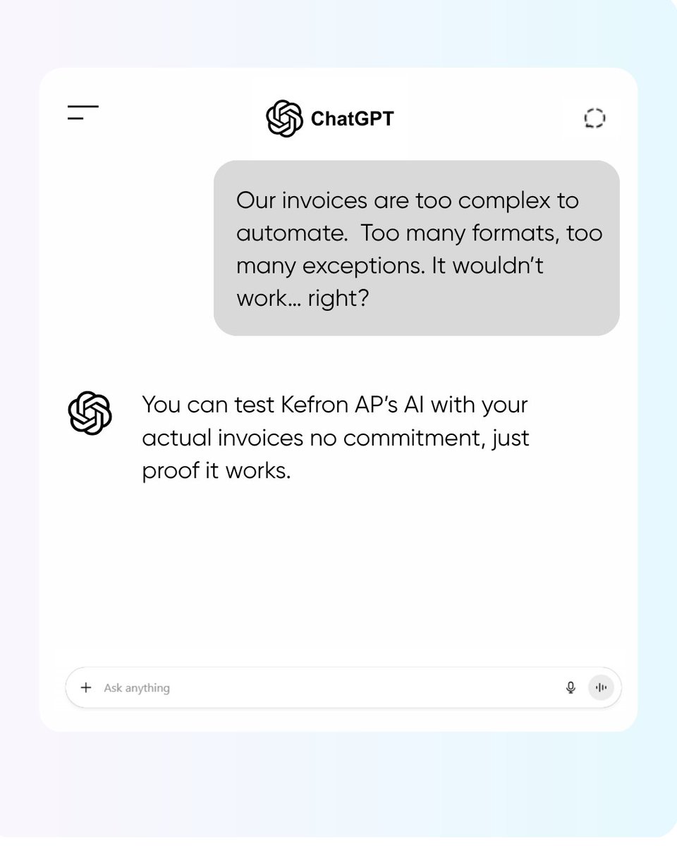 kefrongroup's tweet image. Think your invoices are too messy to automate?

That’s exactly why we built a test, with your real data, no pressure.: eu1.hubs.ly/H0pdw6h0

#Finance #InvoiceProcessing #APAutomation #accountspayable #accounting