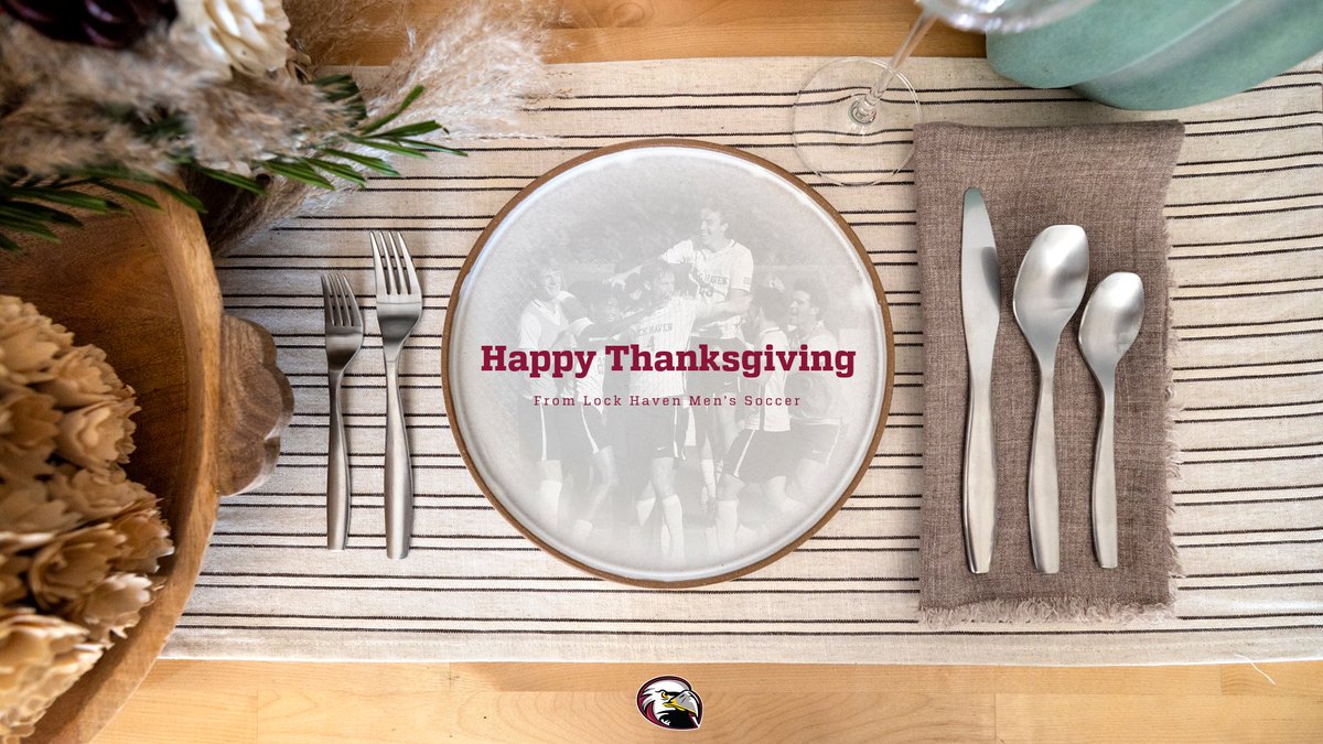 lockhavenmsoc's tweet photo. Happy Thanksgiving! We are extremely thankful for everyone involved in the Lock Haven Men's Soccer family! 

#HavenNation https://t.co/6zCDhhGwYY