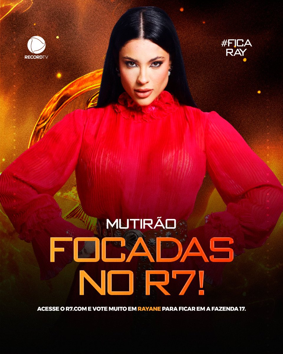 rayfigliuzzi_'s tweet image. 🐦‍🔥 MUTIRÃO FOCADAS NO R7 INICIADO! 🐦‍🔥

🗳️ A CADA 10 VOTOS, COMENTE UM EMOJI AQUI.

🎯 META: MIL COMENTÁRIOS.

✅ O voto é para SALVAR da roça. Vote em RAYANE!

⏰ Encerra às 14H.

📲  r7.com

#FicaRay #AFazenda17
