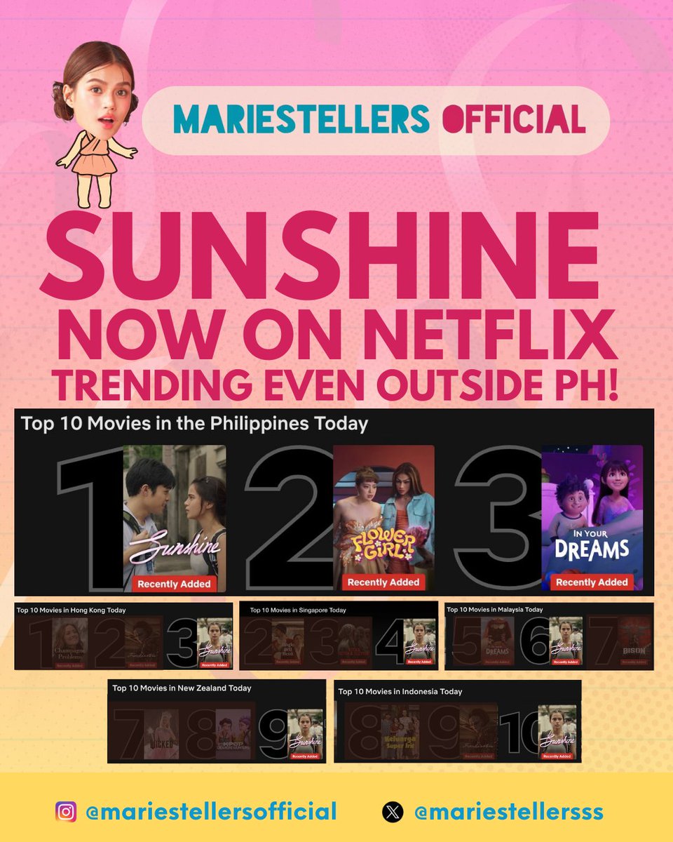 Congratulations, Team Sunshine!
You can now stream Sunshine on <a href="/Netflix_PH/">Netflix Philippines</a> 

🎥 Directed by Direk <a href="/tonetjadaone/">Toñet</a>

#SunshineMovie #MarisRacal