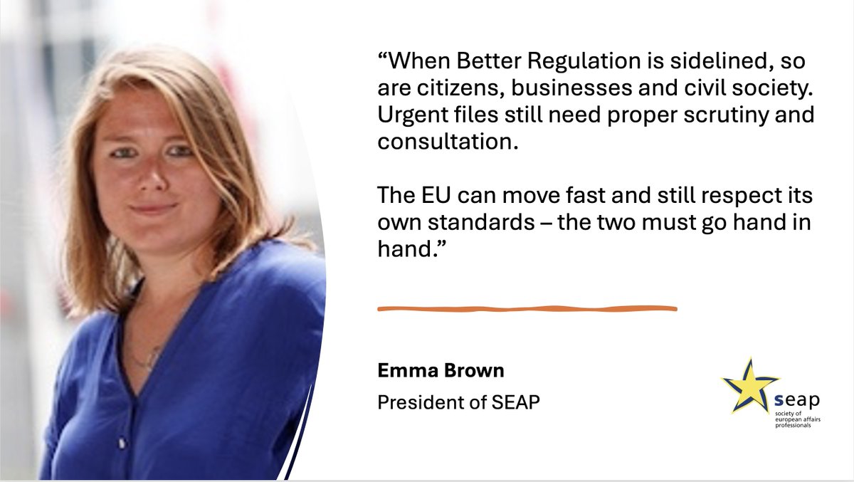 SEAP welcomes the <a href="/EUombudsman/">European Ombudsman</a>'s findings on the need for transparency and proper scrutiny in urgent EU law-making. As SEAP President Emma Brown notes: “The EU can move fast and still respect its own standards.”

Read the full statement here: seap.be/statement-on-e…
