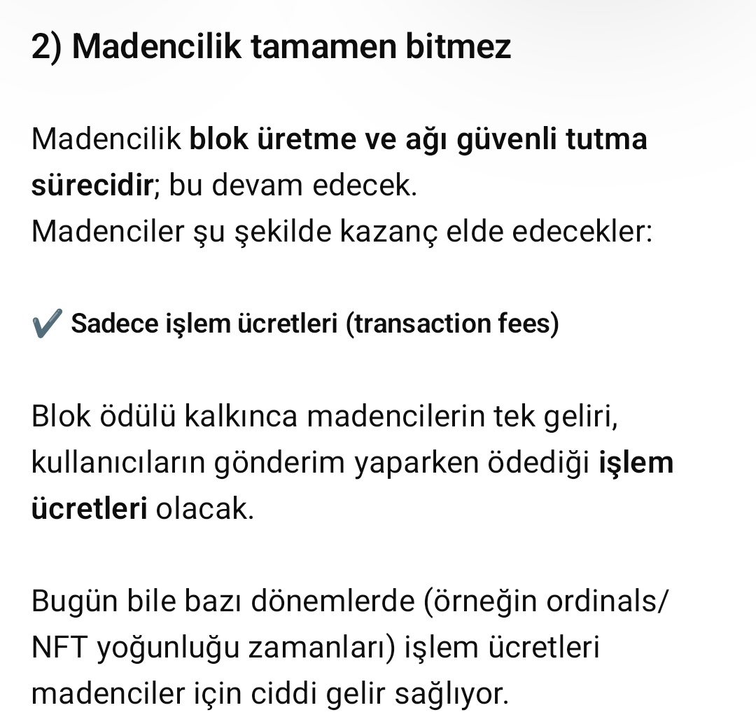 Muci084's tweet image. Yapay zekaya #btc #bitcon Max 21m adet bitcoin ulaşınca ne olacak, diye sordum verilen cevap