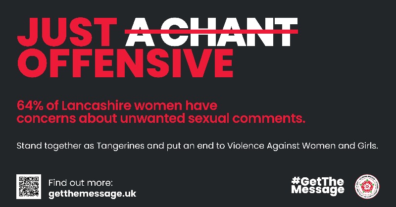 BlackpoolFC's tweet photo. We will be marking White Ribbon Day during tomorrow's game against Reading, as we raise awareness around violence towards women and girls.

More information: ⬇️ 

🍊 #UTMP | #GetTheMessage | #WeSpeakUp | @BFCCT_