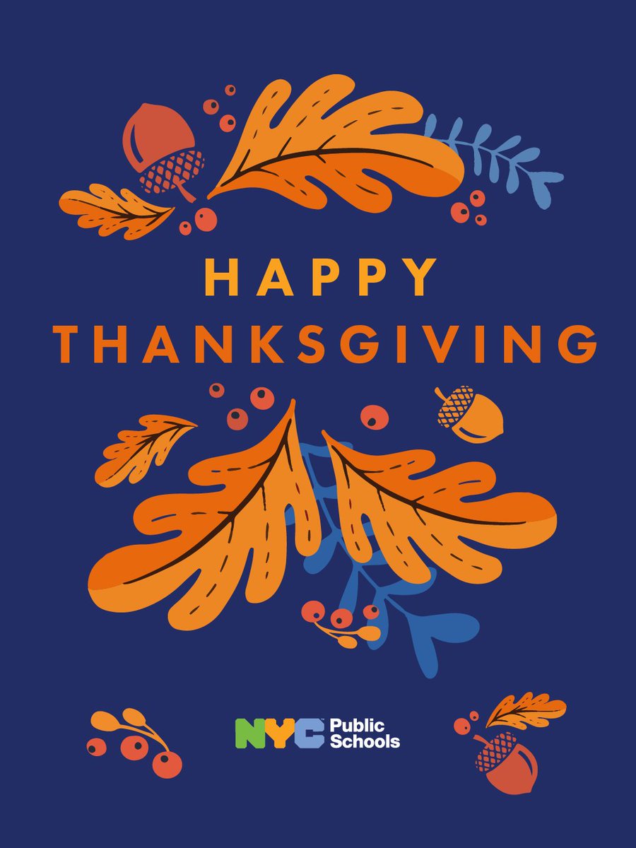 From our families at <a href="/NYCSchools/">NYC Public Schools</a> to all our communities across the New York City, we wish you a Happy #Thanksgiving!