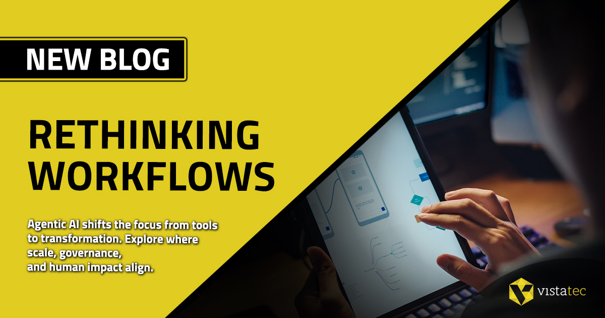 The most effective AI transformations are about rethinking how work gets done. Across industries, the biggest gains come when humans and AI collaborate inside redesigned workflows rather than patched processes. vistatec.com/turning-ai-pro… 

#AI #AITransformation #AgenticAI