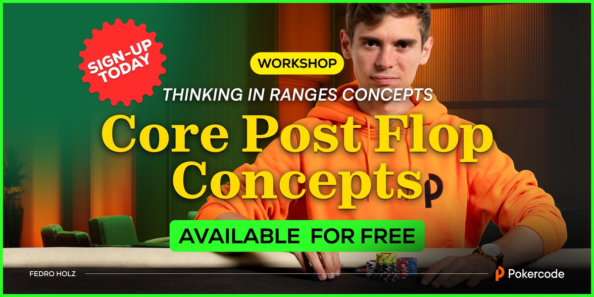 Sign up for a free account and watch the workshop by Fedor on-demand! pokercode.com