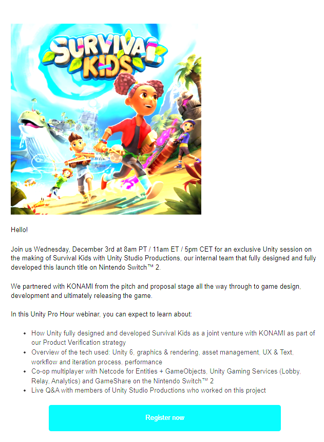 this news from unite hasn't been appreciated enough from the audience, at least I didn't see anyone talking about it in my time line, but it's kinda a big deal. Unity finally makes games