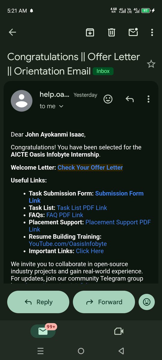 JohnAyokanmi's tweet image. I’m excited to share that I’ll be starting a 1-month Data Analyst Internship at Oasis Infobyte! 

This internship feels like a big step forward, and I’m truly grateful for the opportunity to learn, contribute, and gain experience.

#DataAnalytics #Internship #OasisInfobyte