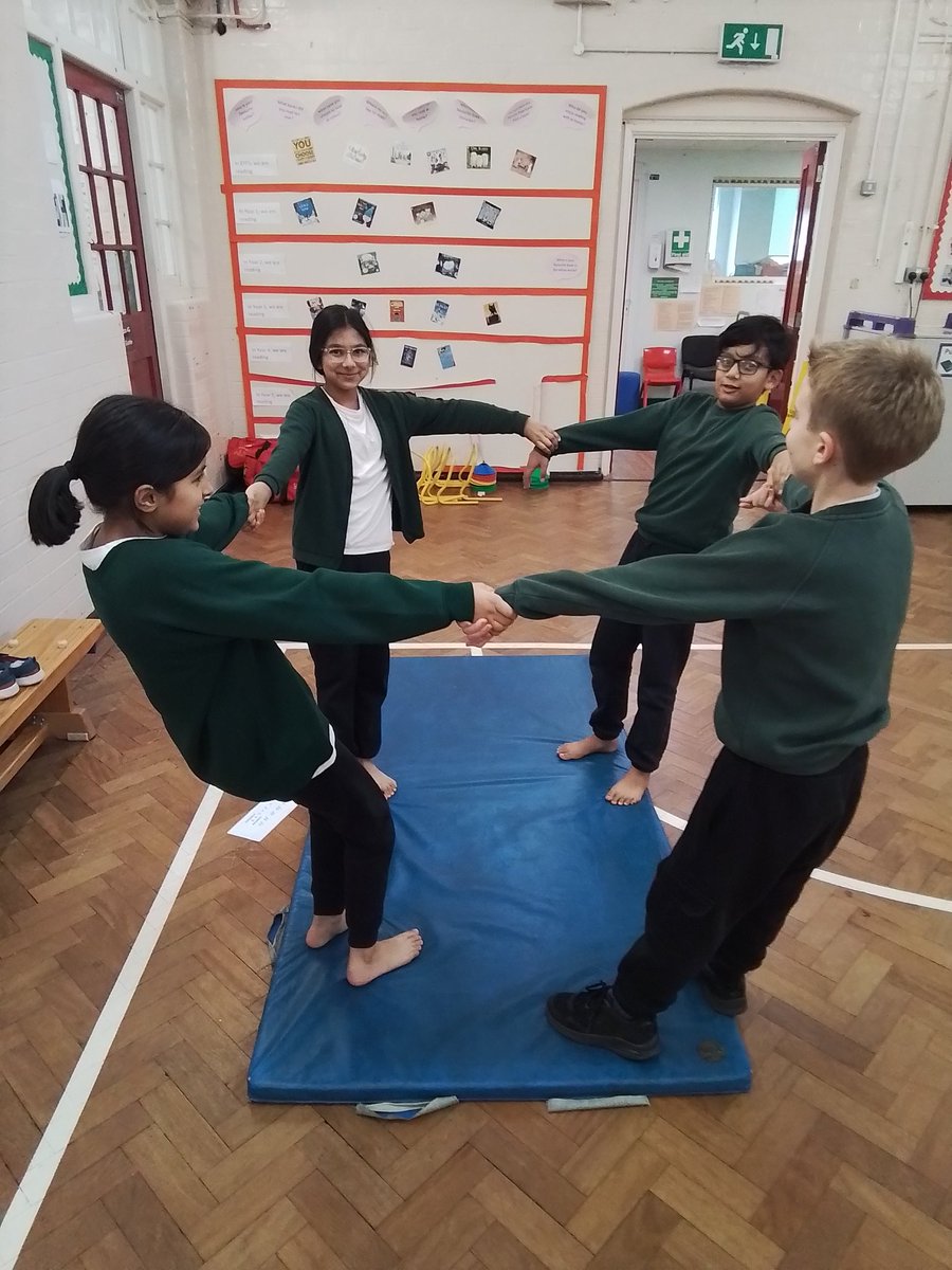 Miss_Ps_class's tweet image. This morning, we progressed to group balances, leaps and jumps.