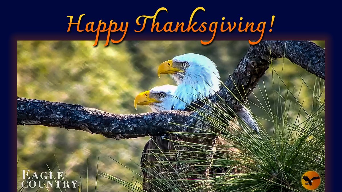Happy Thanksgiving from Eagle Country!

We are thankful for each of you who watch, chat, support and share your day with our EC family! God bless each of you today!
