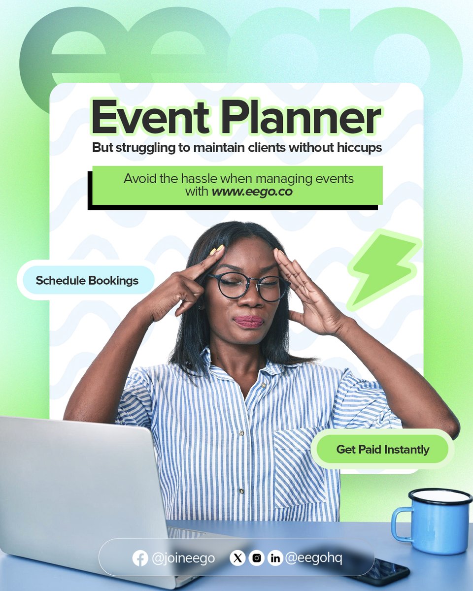 eegohq's tweet image. Eego handles the chaos so you can focus on creating magic. ✨
Bookings? Sorted.
Payments? Instant.
Stress? Deleted.

Try it here ➜ eego.co

Tag that one planner friend who needs this immediately 😂👇

#eego #EventPlannerProblems #EventPlannerHumor   #InstantPay