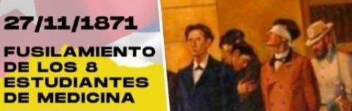 omnibusnstgo's tweet image. 27 de noviembre del 1871 cruel fusilamiento de los 8 estudiantes de medicina