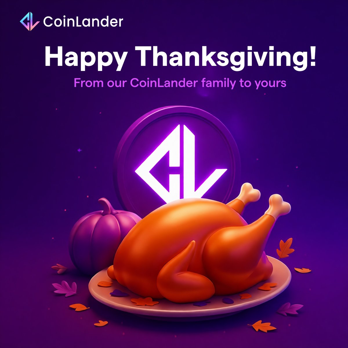 From our CoinLander family to yours, 
Happy Thanksgiving! 🦃

We're grateful for a community building a more accessible financial future