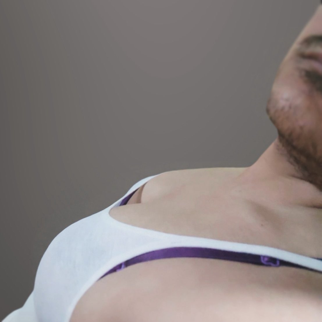 pec_torials's tweet photo. My tits straining under the fabric, just begging to be seen. #Femme https://t.co/ysA71huvFj