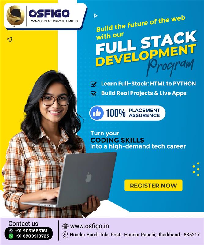 OsfigoMgnt's tweet image. Build your tech future with Osfigo’s Full Stack Development Program! 🚀
Learn HTML → Python, build real apps &amp;amp; get 100% placement assurance.
Register now: osfigo.in
#FullStackDeveloper #CodingSkills #TechTraining #Osfigo