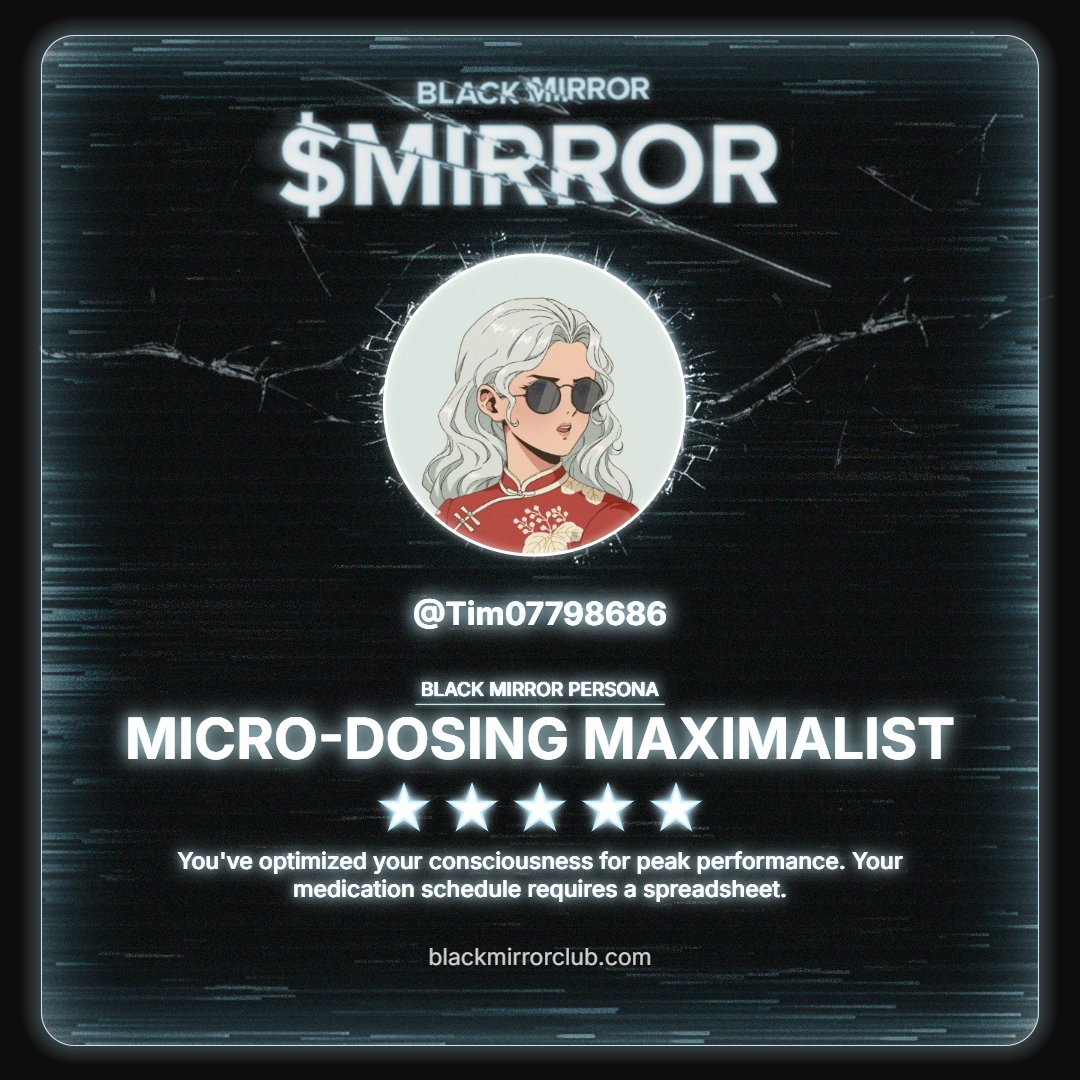 Scanned and processed. The algorithm judged me.
Discover your Black Mirror Persona by <a href="/blackmirror_xp/">blackmirror_xp</a> and claim yours now.
loyalty.blackmirrorclub.com/loyalty