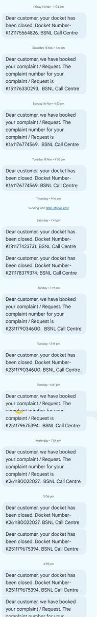 _aashishsingh_'s tweet image. हर बार @BSNLCorporate द्वारा समस्या को बिना हल किए ही resolved का रिमार्क लगा के बंद कर देते है, हद होती हैं कामचोरी की सालभर से ज्यादा से बोल रहे है कि मेरे गांव का टॉवर केवल बिजली आने पर ही चलता है अगर बैट्री बैंक लगादे तो निर्बाध नेटवर्क मिले पर नहीं कर रहे है ऐसा
@khurpenchh