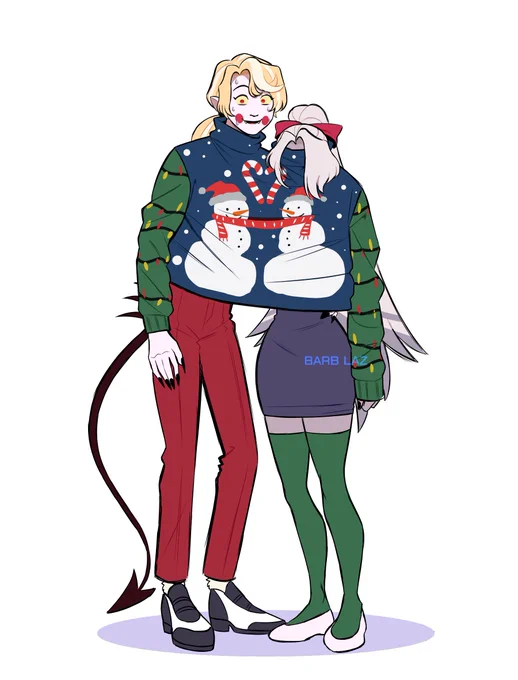 They proceeded to round up the hotel staff and residents to unwrap presents looking like that
#hazbinhotel #chaggie #chaggi 