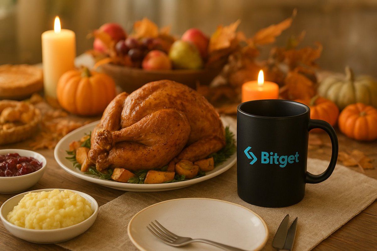 Ravnica81's tweet image. 🍁 Happy Thanksgiving from the Bitget family!
Celebrate with us: crypto, turkey, and gratitude for an ever-growing community! 🦃💸 #Bitget #Thanksgiving #Crypto
