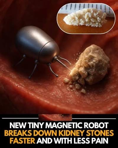 sciencegirl's tweet image. Researchers at the University of Waterloo in Canada have created a groundbreaking medical tool: a tiny, soft robot no bigger than a grain of rice that can travel inside the body to safely dissolve kidney stones 

The miniature device, coated with the enzyme urease, is gently…