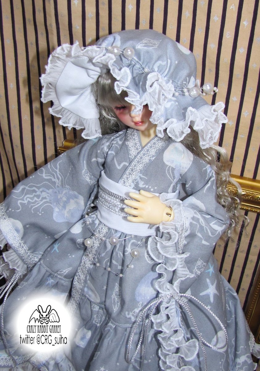 CRG_suiha's tweet image. 11/30　ドールズパーティー54販売予定品8
017-SD　CRG

SDM/MDDサイズ
着物ドレス
帯リボン
帽子

#ドルパ54
#ドルパ_ディーラー