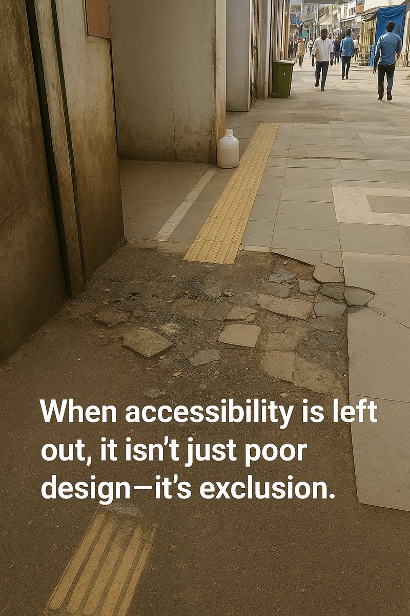 sangitathakur4's tweet image. Design tells stories — but who gets left out?
At the Realty+ Fest, accessibility wasn’t mentioned once.
Accessibility isn’t optional. When it’s missing, it’s not bad design — it’s exclusion.

 #InclusiveDesign #AccessibleIndia #BarrierFreeDesign #AshtavakraAccessibilitySolutions