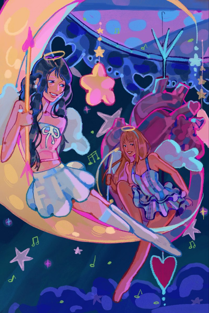 aloeasia's tweet image. cupid pink x yves ⭐️🪽#pinkpantheress #loonathefanart