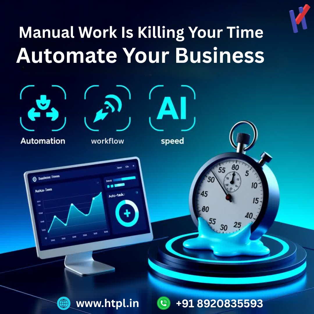 hurltechpvtltd's tweet image. “Manual work is slowing your business down.
Smart software can save time, increase efficiency, and automate the processes that take hours every day.
#automationsoftware #htpl #efficiencyboost #digitalbusiness #businesstools #worksmarter