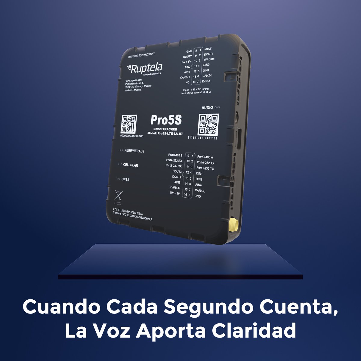 ruptela's tweet photo. 🎧 Escuche la situación, mantenga el control – conozca Pro5S con audio bidireccional

Conectividad 3G/4G, datos CANbus/OBD y comunicación de voz para mayor seguridad y eficiencia en flotas de LATAM.

🎙️ Únase al seminario web:
👉 https://t.co/QsthjAxtg6 https://t.co/XAzwwTqLaR