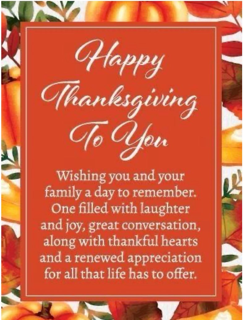 Enjoy this day with family and friends.