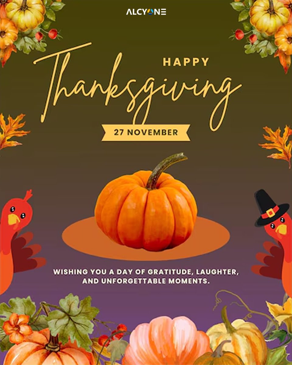 Wishing you a warm and joyful #Thanksgiving. 
We’re grateful for the connections we’ve built this year and look forward to the opportunities ahead.

#HappyThanksgivingEve #ThanksgivingDay #Thanksgiving2025 #TechFamily #DePIN #Alloca Christianity #festival #holidayseason