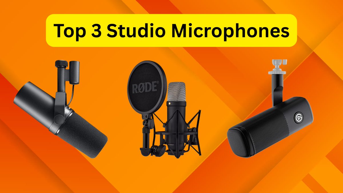 EpicOnlineDeals's tweet image. This is for you #streamers and #contentcreators:
Top 3 Studio Microphones - Which one is best?

Shure SM7B 
vs
RØDE NT1 5th Generation 
vs
Elgato Wave

youtu.be/OtXUpE3LO2Q

#shure #rode #elgato 
@shure @rodemics @elgato 
#ad #amazon 

Which one will you be buying?