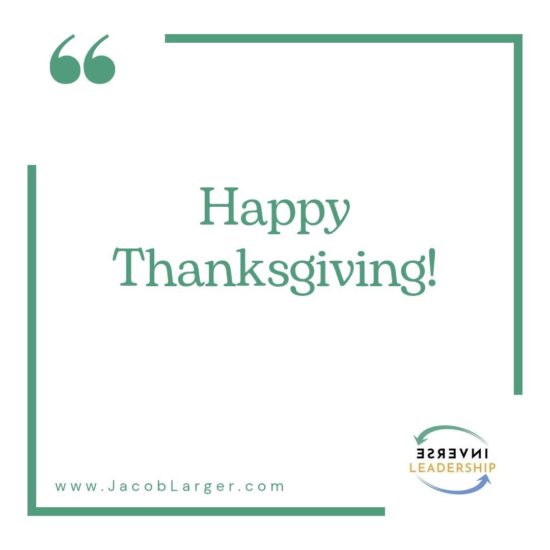 Larger_Jacob's tweet image. Did you hear about the manager who couldn&apos;t stop telling #Thanksgiving jokes? 

This year, he quit cold turkey. 

#HappyThanksgiving #Leadership