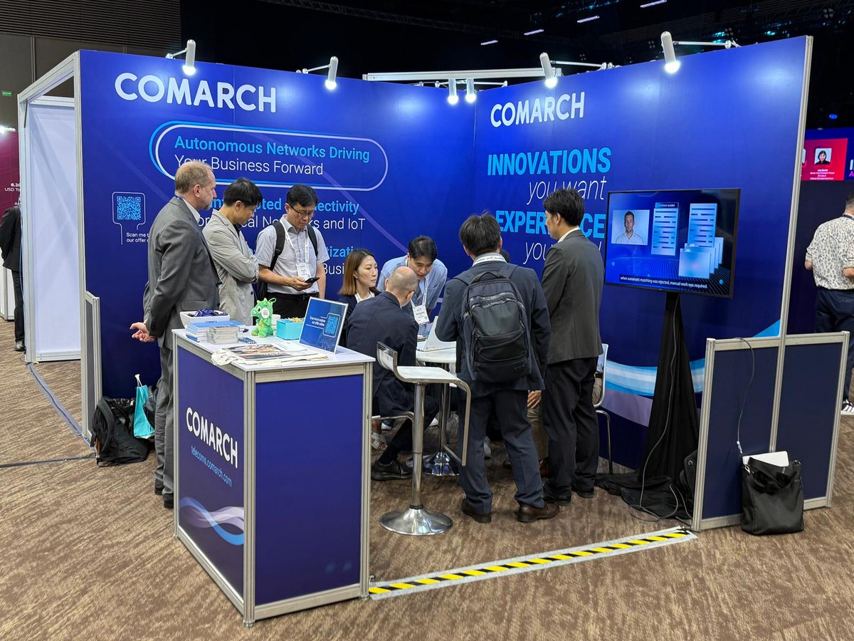 Comarch_Telecom's tweet image. Thank you for meeting with Comarch at TM Forum’s Innovate Asia 2025 in Bangkok. It was a pleasure to exchange ideas and share our insights on autonomous networks. We look forward to meeting you again and bringing palpable change in the telco landscape 👋