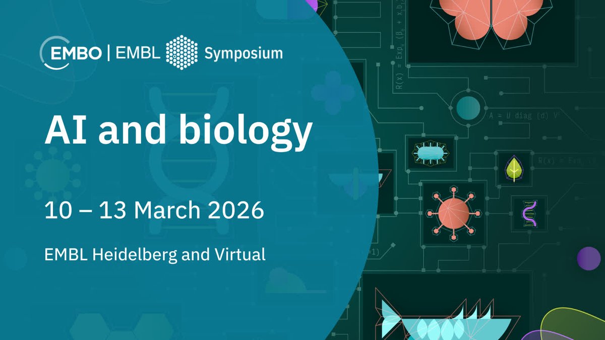 EMBLEvents's tweet image. Last chance to submit your abstract for &apos;AI and biology&apos;! 🤖🧬

You have until 2 December 👉 s.embl.org/ees26-02-x

The second edition of this meeting will bring together researchers working at the intersection of AI and biology to discuss theory, methods, new application…