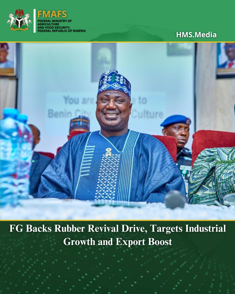 Nigeria’s rubber sector is on the path of revamp and our commitment to driving its growth remains unwavering

The discussions at the Rubber Roundtable in Edo underscored just how vital this industry is for employment, exports, and  building a more resilient, diversified economy.