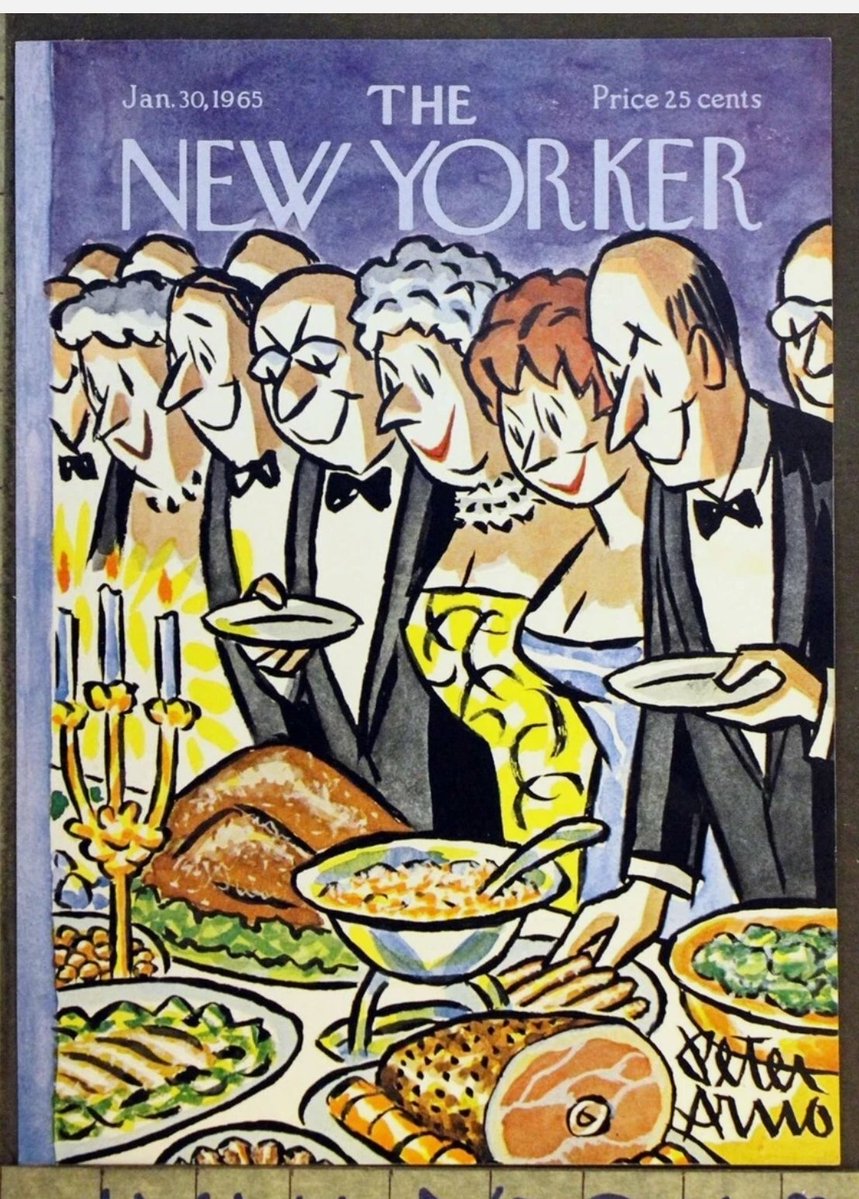 <a href="/LRonLacy/">Ron Lacy</a> 1965 HOLIDAY THANKSGIVING DINNER TURKEY PETER ARNO ART NEW YORKER COVER