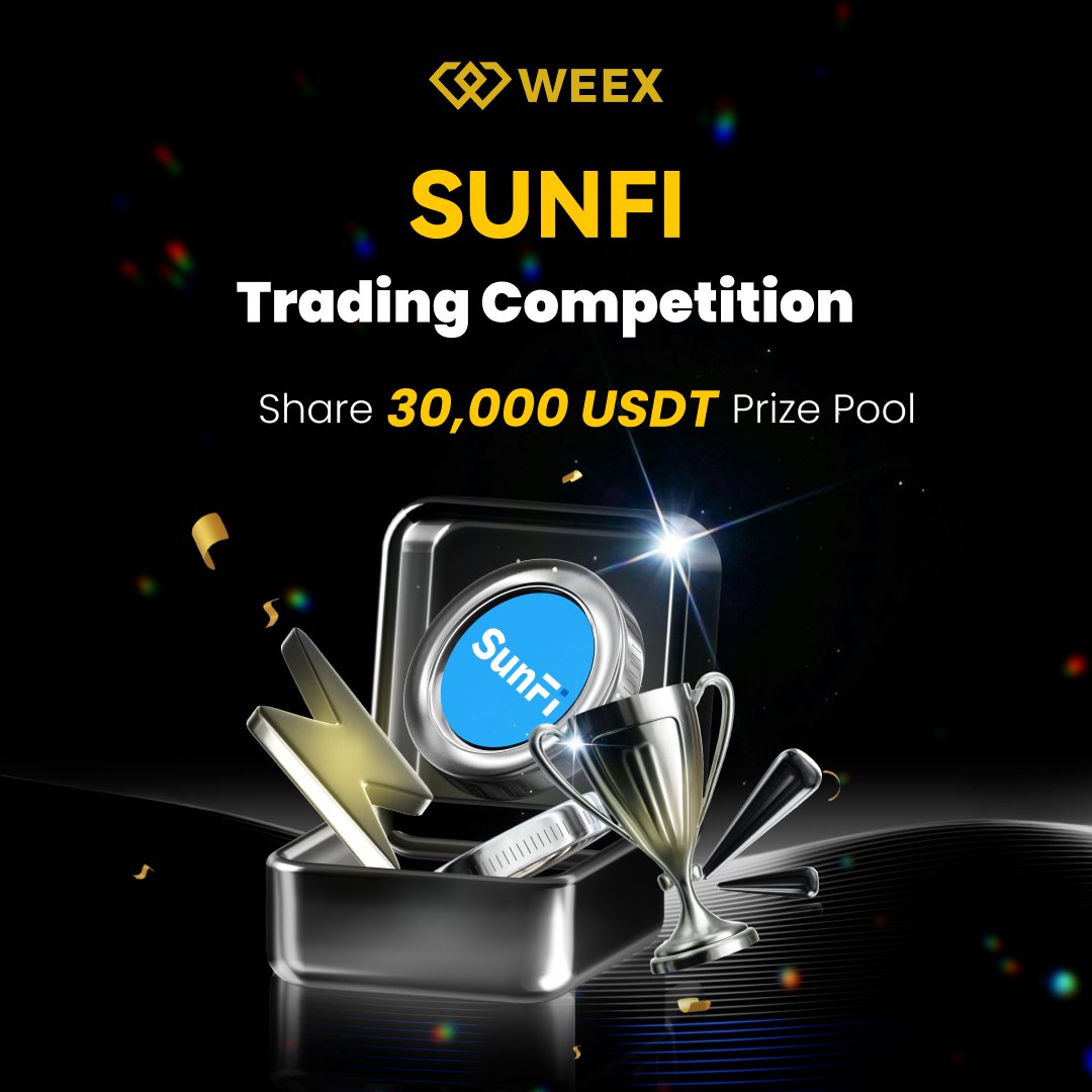 WEEX_Official's tweet image. 🎁  Trade $SUNFI @SunFIio to share 30,000 USDT!
📅  2025/11/27 17:00:00 - 2025/12/04 17:00:00 (UTC+8)

👉 Join: weex.com/events/promo/s…
👀 Follow: @WEEX_Official
❤️ RT + LIKE

#Airdrop