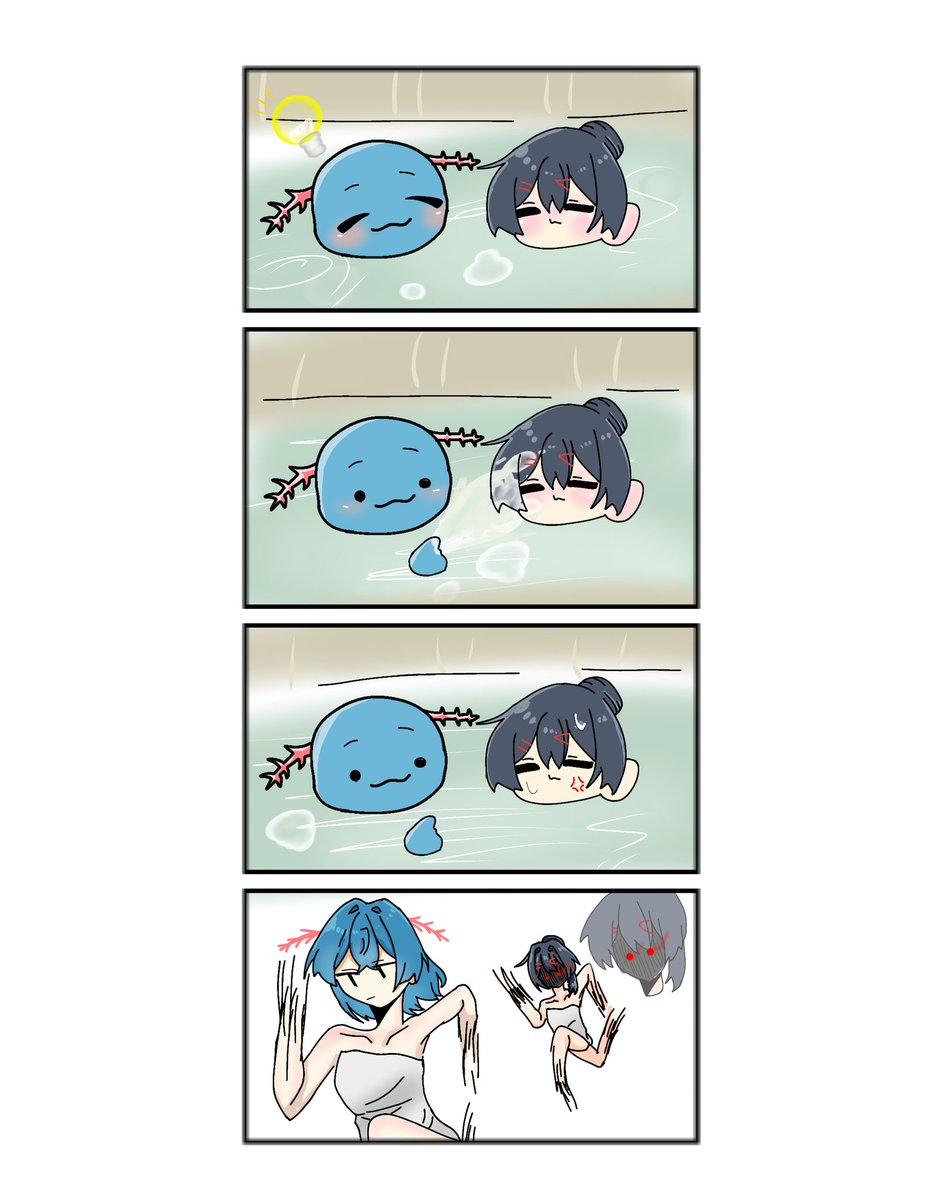 HIrgaEHmtQ19504's tweet image. #Latteフォト  #うぱぱあーと 
※捏造
四コマ漫画
この後無事😈さんや💀さんがきて大乱闘になりました()