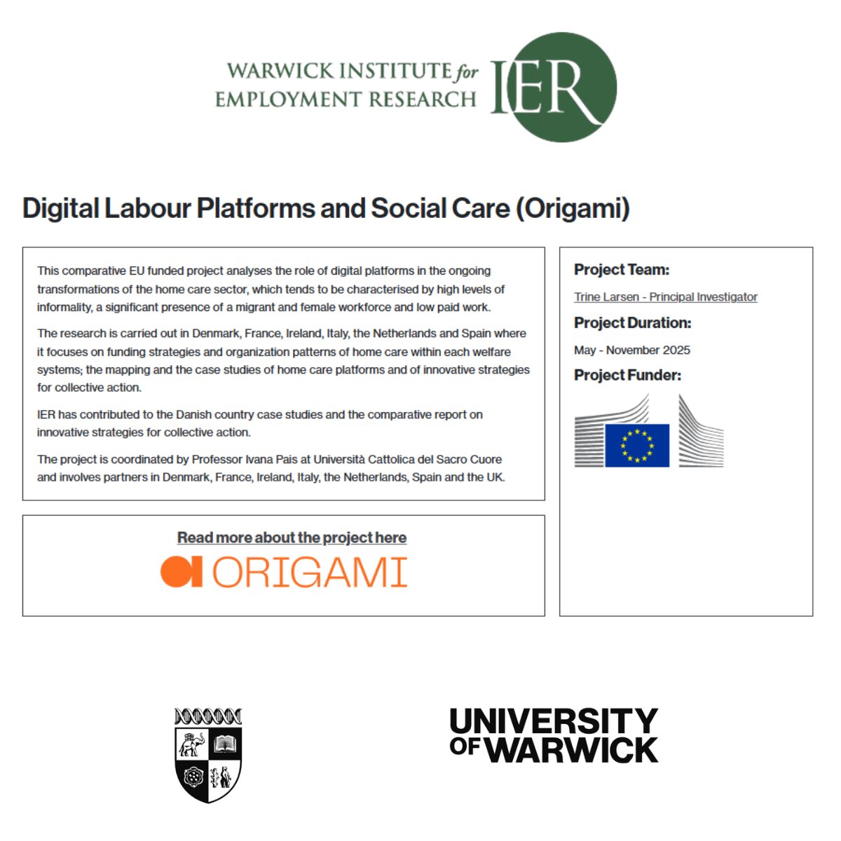 Warwick IER tweet media