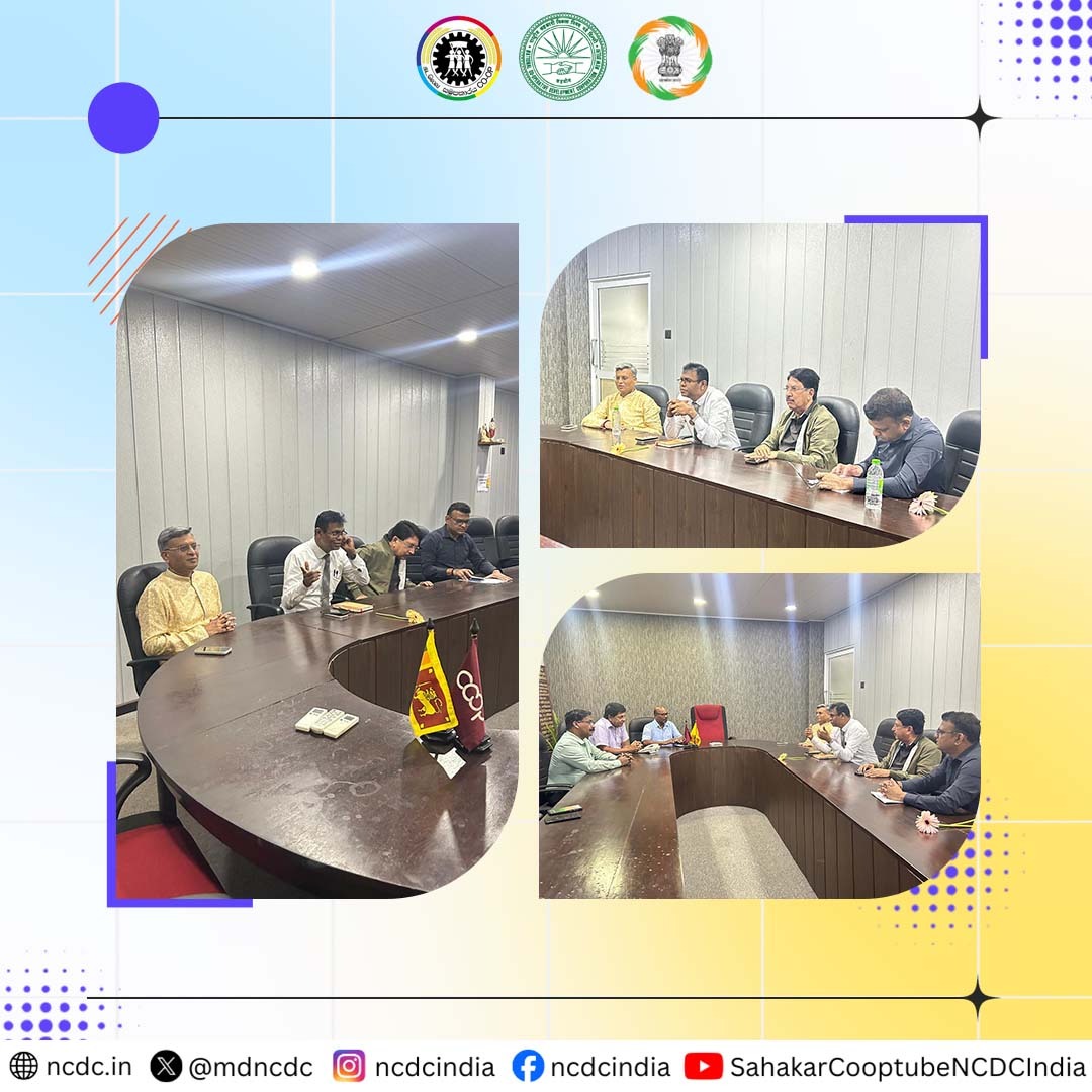 mdncdc's tweet image. Strengthening cooperation across borders🇮🇳🤝🇱🇰
On the last day of the Sri Lanka visit, Sh. Pankaj Bansal, Addnl. Secretary, Ministry of Cooperation, and MD, NCDC, along with the NEDAC delegation, visited the Negombo Multipurpose Cooperative Society Ltd., Sri Lanka.
He held a…