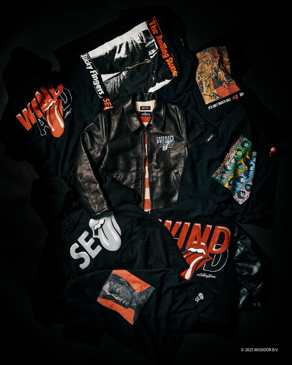 WIND AND SEA x The Rolling Stones 2025 FW コラボが11/29 発売