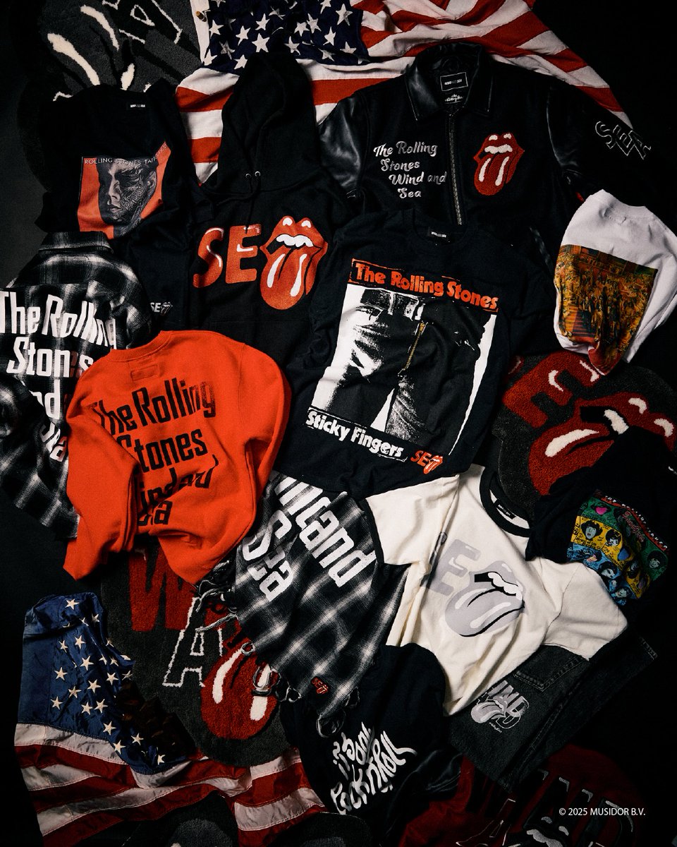 WIND AND SEA x The Rolling Stones 2025 FW コラボが11/29 発売