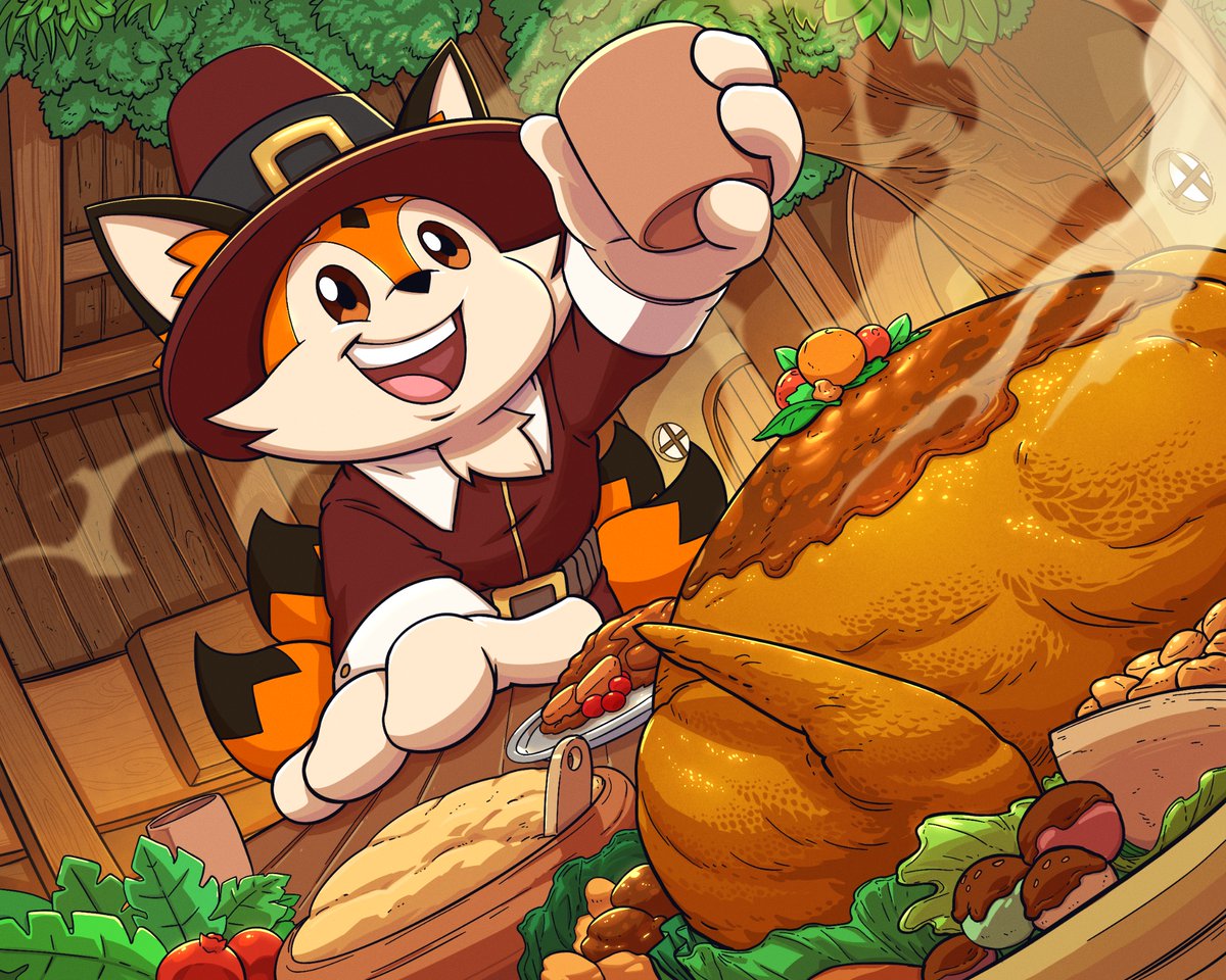 FoxyLinea's tweet image. Happy Thanksgiving from your favorite fox 🦊