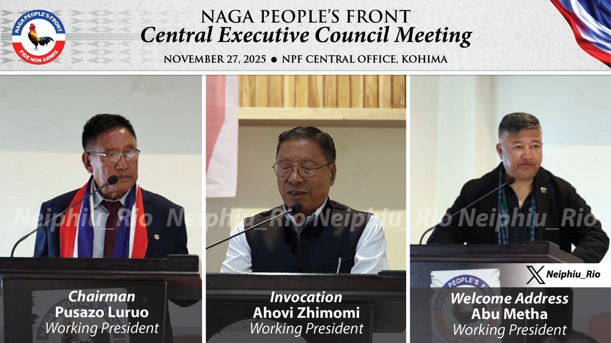 Neiphiu_Rio's tweet photo. Attended the @npf_fna Central Executive Council meeting. Congratulations to the newly appointed Division Presidents, COB, CEC members, and Frontal Cells. I look forward to working together with renewed commitment and shared purpose as we strengthen the party and serve our people. https://t.co/3ofkFn6p4r