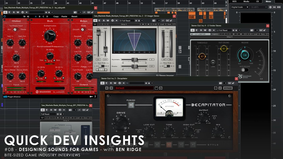 In September I did a Quick Dev Insights interview with <a href="/BRidgeGameAudio/">Ben Ridge</a> on

Designing Sounds For Games

Read here👉 buff.ly/u4HHmZS 

We cover:
🔸 Creative tricks for sounds that don’t exist
🔸 How non-audio devs can give better feedback
🔸 Where indies should focus