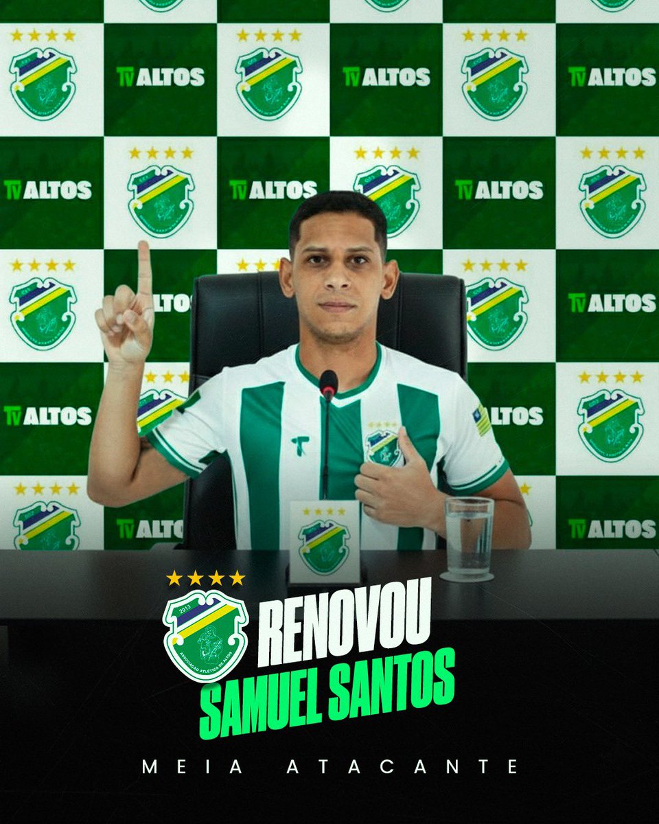 TROPA DO RATO NO JACARÉ! 🐊 

O meia atacante Samuel Santos 🐀 também renovou seu contato e segue defendendo a camisa do Jacaré! 🐊