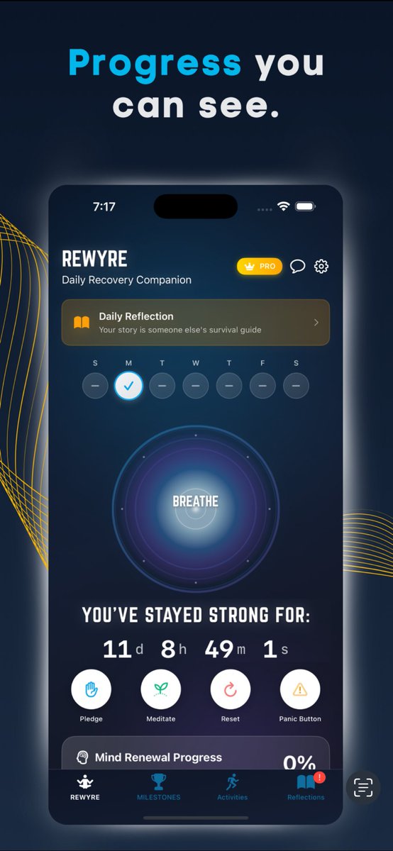 Rewyre started as a small idea — just a tracker to help men stay accountable.
But over time the vision evolved.

Now we’re building a full wellness app designed to help men break addiction, rebuild discipline, and take control of their lives.

Wild to see how far we’ve come… and